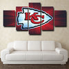 5 panel modern art framed print Kansas City Chiefs team wall decor-7 (1)