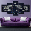 5 panel wall art canvas prints NY Yankees team cap LOGO live room decor-1201 (2)