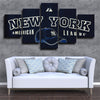 5 panel wall art canvas prints NY Yankees team cap LOGO live room decor-1201 (4)