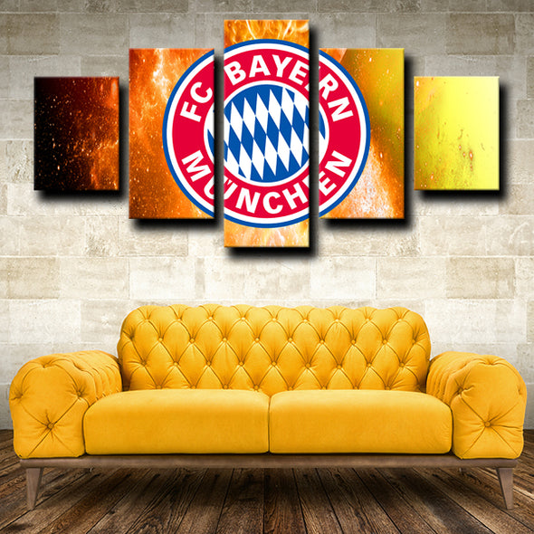  5piece 5 piece picture set art framed prints Bayern logo wall decor-1228 (2)