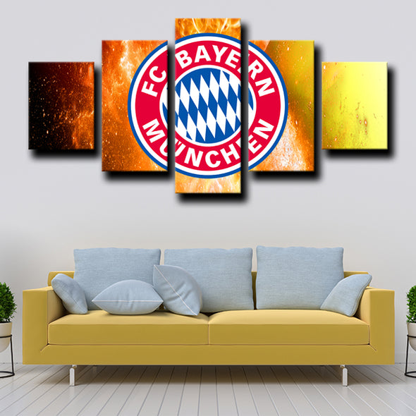  5piece 5 piece picture set art framed prints Bayern logo wall decor-1228 (3)