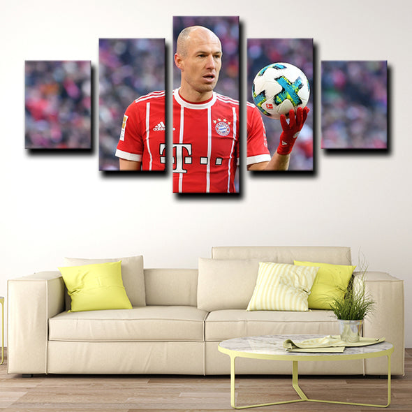 5piece canvas art framed prints Bayern Robben live room decor-1224 (4)