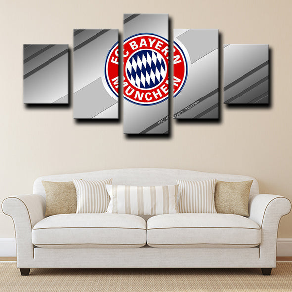 5piece canvas art framed prints Bayern logo live room decor-1208 (2)