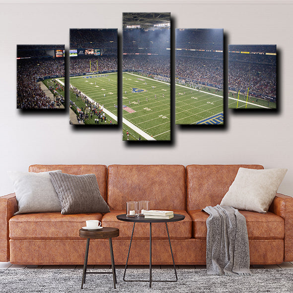 5piece canvas art framed prints Rams Rugby Field live room decor-1219 (2)