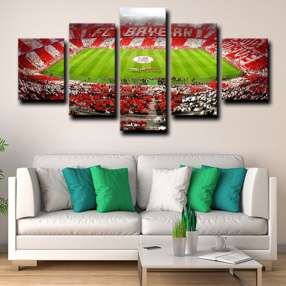 5piece modern art canvas prints Bayern football field live room decor-1214 (1)
