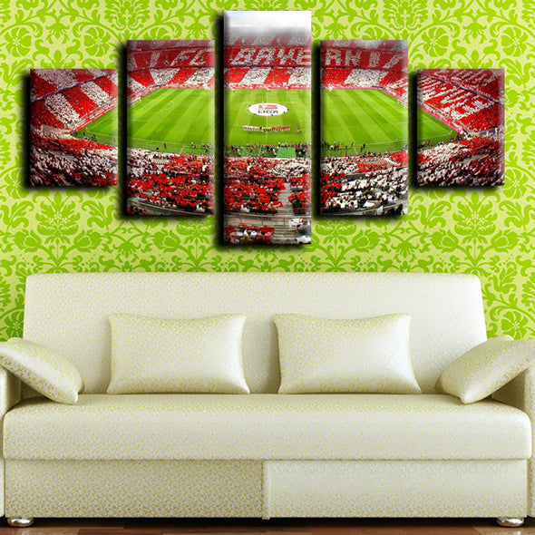 5piece modern art canvas prints Bayern football field live room decor-1214 (4)