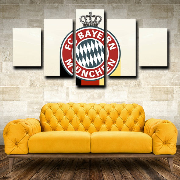 5piece modern art prints Bayern logo decor picture-1220 (2)
