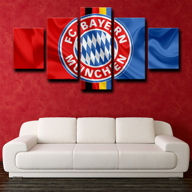  5piece wall art framed prints Bayern logo wall picture-1204 (1)
