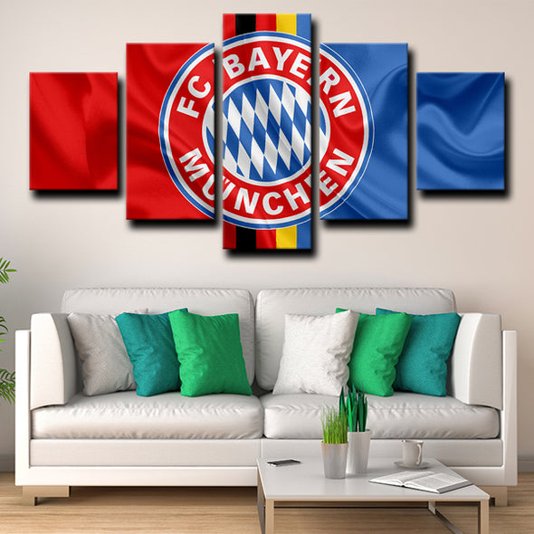  5piece wall art framed prints Bayern logo wall picture-1204 (2)