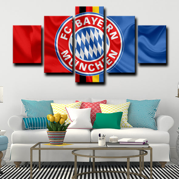  5piece wall art framed prints Bayern logo wall picture-1204 (4)
