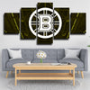 5 piece canvas art framed prints Boston Bruins badge live room decor-41 (3)
