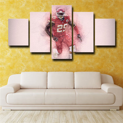 5 piece canvas art framed prints KC Chiefs Eric Berry pink wall decor-22 (1)
