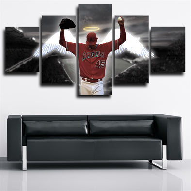 5 piece wall art canvas prints Los Angeles Angels player wall picture-28 (1)