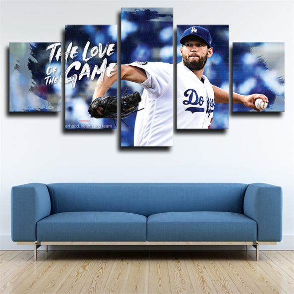 5 piece canvas art framed prints Dodgers Clayton Kershaw decor picture-24 (2)