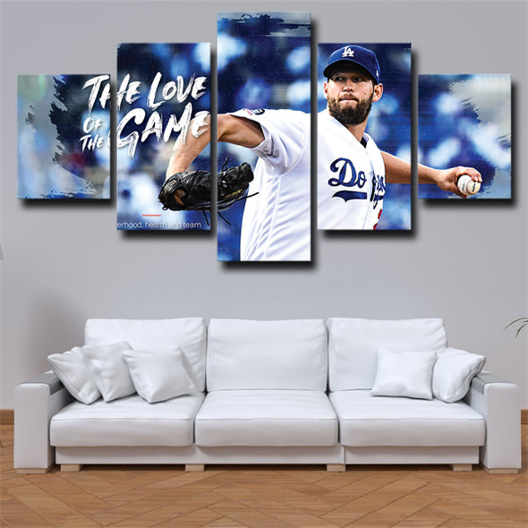 5 piece canvas art framed prints Dodgers Clayton Kershaw decor picture-24 (3)