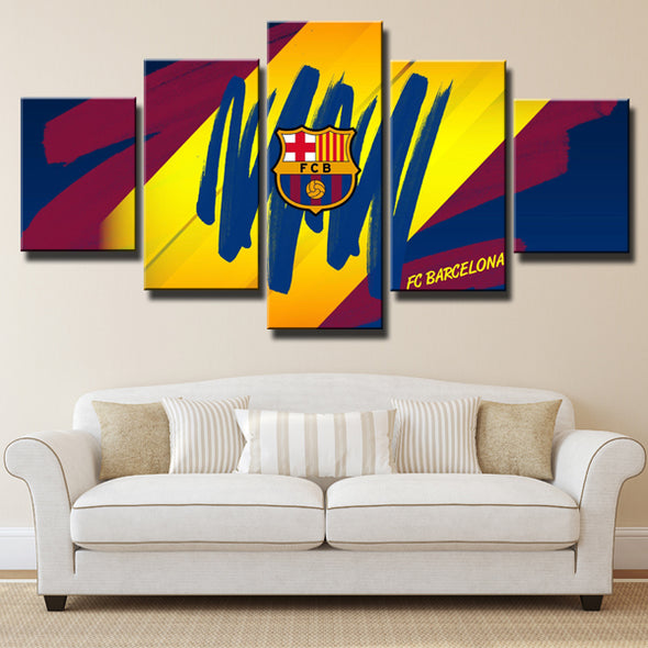 FCB 5 Panel Wall Pictures Canvas Prints Art Decoration for Home Set-0114 (1)