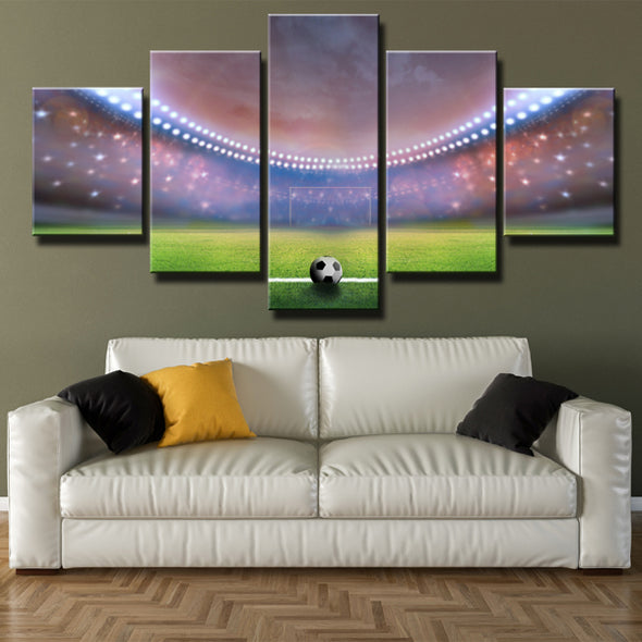 Football Field 5 Piece Art Canvas Print Picture Set for Wall Decor-1013 (1)