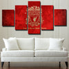 LFC The Reds 5 Piece Red Canvas Wall Art Prints Picture Decoration-0114 (1)