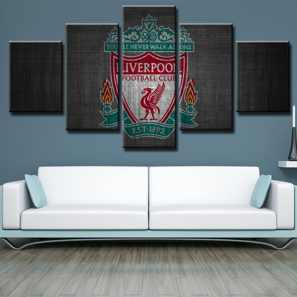 Liverpool Football 5 Piece Grey Canvas Art Wall Prints Picture Decor-0115 (1)
