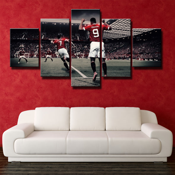 Man United 5 Piece Giclee Printing Oil on Canvas Picture Wall Decor-116 (10)