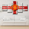 Man United Grey Red Wall Art 5 Piece Canvas Prints Picture Frames Home Decor-106 (4)