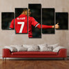Man United Red and Black Artwork 5 Panel Wall Canvas Painting Prints Picture Set-11 (3)