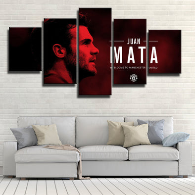 Man Utd Juan Mata The Wizard 5 Panel Canvas Wall Art Print Picture Set-117 (1)