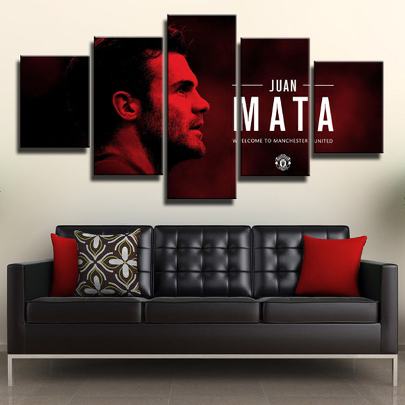 Man Utd Juan Mata The Wizard 5 Panel Canvas Wall Art Print Picture Set-117 (2)