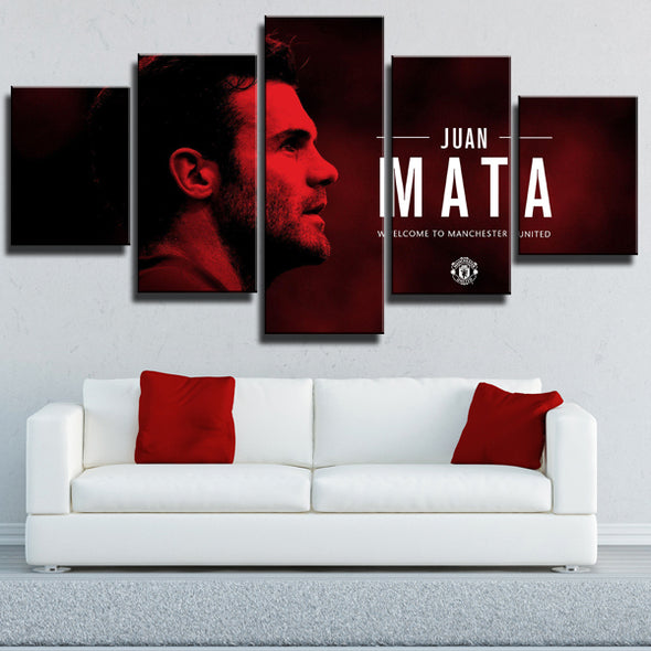 Man Utd Juan Mata The Wizard 5 Panel Canvas Wall Art Print Picture Set-117 (3)