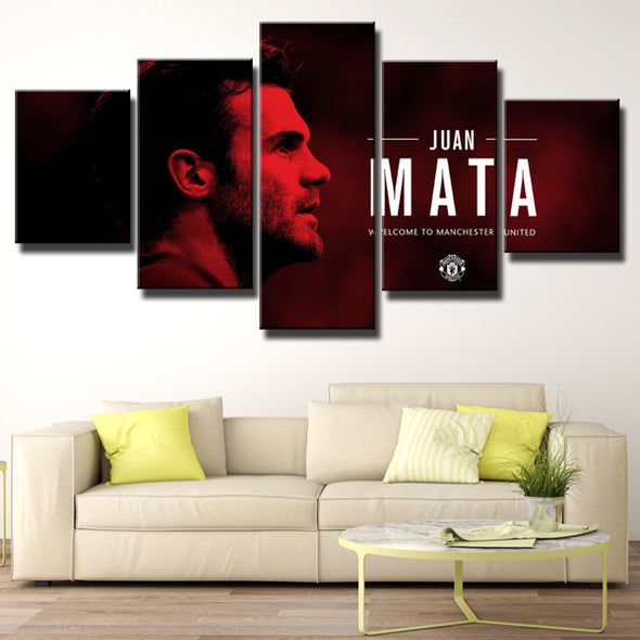Man Utd Juan Mata The Wizard 5 Panel Canvas Wall Art Print Picture Set-117 (4)