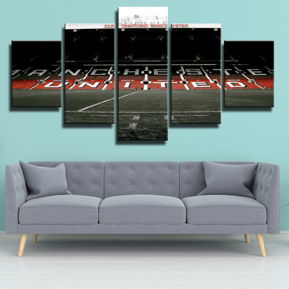 Manutd Old Trafford Stadium 5 Piece Wall Art Prints Canvas Picture for Home-104 (4)