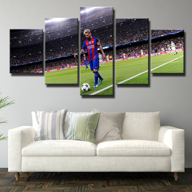 Modern 5 Panel Barca Wall Canvas Prints Picture Art Decor for Home-0119 (1)