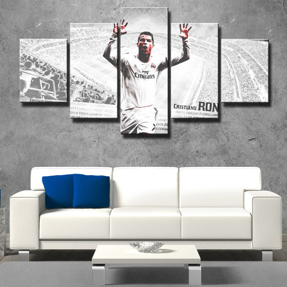 Modern 5 Piece C.Ronaldo Wall Art Pictures Prints Canvas Decor Set-0114 (1)