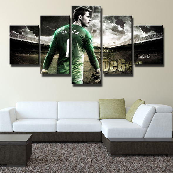 Mufc 5 Panel Painting Canvas Picture Prints Living Room Decor-121 (2)
