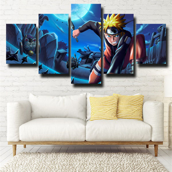 Naruto Uzumaki five piece canvas art framed prints Naruto wall picture-1734 (3)
