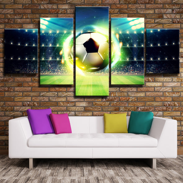 Soccer 5 Piece Contemporary Art Prints Picture Wall Canvas Decor Set-1004 (4)