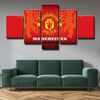 The Red Devils 5 Panel Canvas Paintings Wall Art Prints Picture Decor-0134 (1)