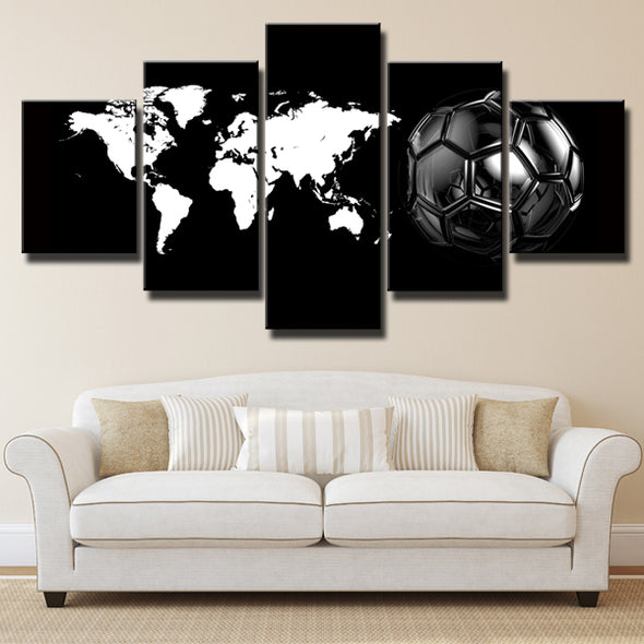 World Cup Soccer Sports 5 Panel Prints Picture Canvas Wall Art Decor-1016 (1)