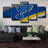 canvas art sets of 5 prints St. Louis Blues Logo Blue decor picture-1201 (2)