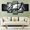 canvas set of 5 framed prints Eagles logo crest home decor-1214 (3)