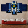 canvas set of 5 framed prints Inter Milan Logo Blue home decor-1213 (1)