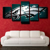 canvas wall art 5 panel framed prints Eagles logo home decor-1216 (3)