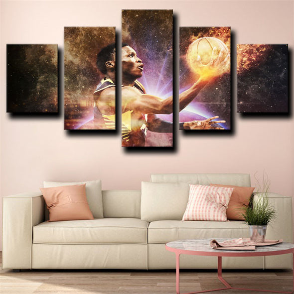 canvas wall art sets of 5 art prints Indiana Pacers Oladipo decor-1231 (3)