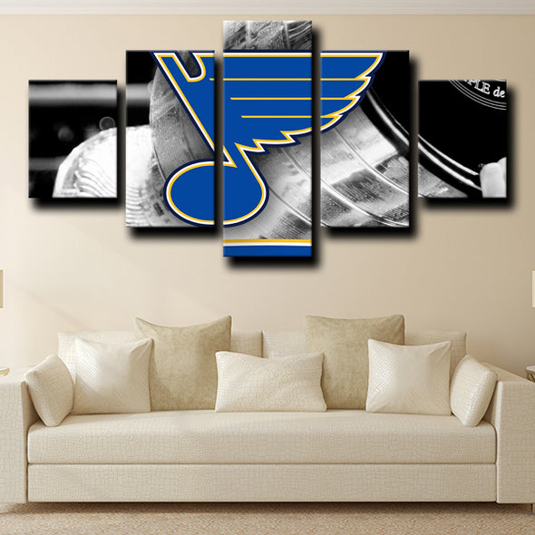canvas wall art sets of 5 prints St. Louis Blues Logo home decor-1205 (3)
