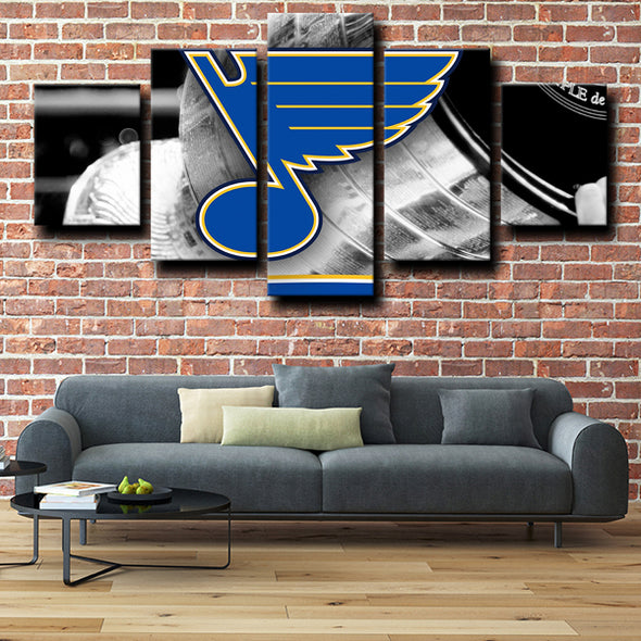 canvas wall art sets of 5 prints St. Louis Blues Logo home decor-1205 (4)