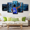 cool 5 piece canvas prints 76ers MVP Embiid wall decor-1211 (2)