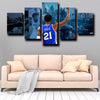 cool 5 piece canvas prints 76ers MVP Embiid wall decor-1211 (4)
