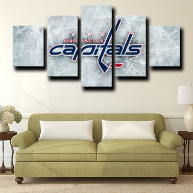 cool 5 piece canvas prints Washington Capitals Logo wall decor-1215 (1)