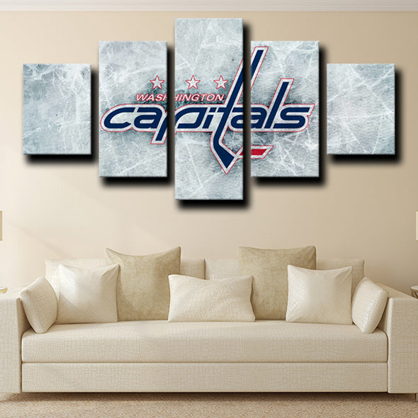 cool 5 piece canvas prints Washington Capitals Logo wall decor-1215 (2)
