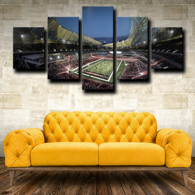 custom 5 panel canvas Atlanta Falcons Rugby Field wall art decor picture-1201 (1)
